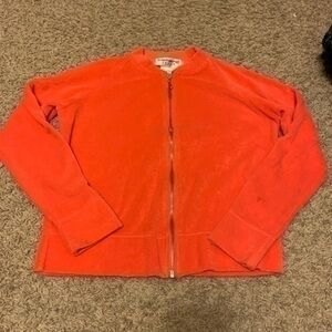 Benard Sport Petite coral terry cloth zip up coat